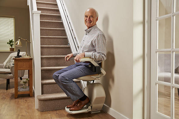 Man on Acorn Stairlift